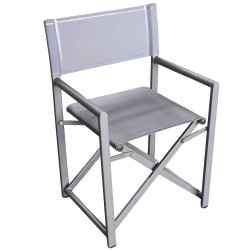 Καρέκλα Σκηνοθέτη  TERALLIS Γκρι Σκούρο Ύφασμα/Αλουμίνιο 56x48x86cm