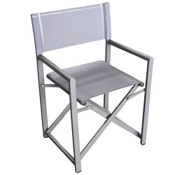 Καρέκλα Σκηνοθέτη  TERALLIS Γκρι Σκούρο Ύφασμα/Αλουμίνιο 56x48x86cm