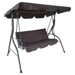 Κούνια  LEMONA Γκρι Μέταλλο/Polyester 174x110x200cm
