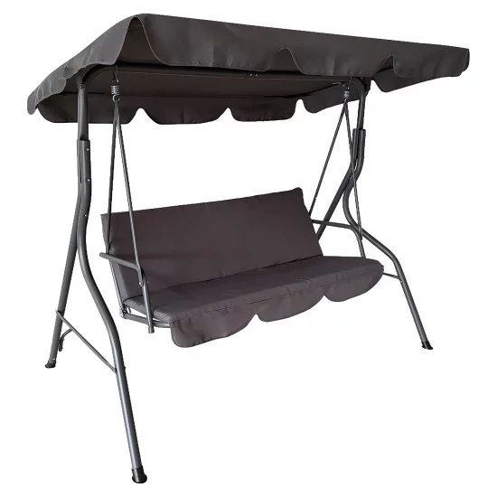 Κούνια  LEMONA Γκρι Μέταλλο/Polyester 174x110x200cm