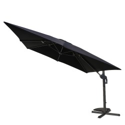 Ομπρέλα Κήπου  VALENA Μαύρο/Γκρι Αλουμίνιο/Polyester Φ3x3m