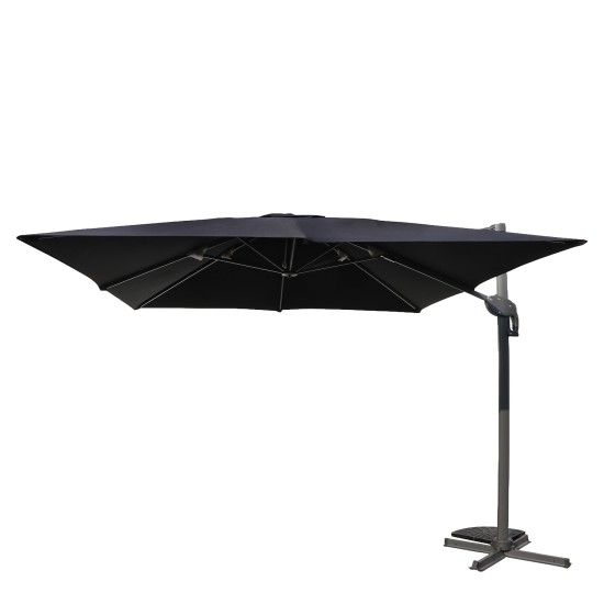 Ομπρέλα Κήπου  VALENA Μαύρο/Γκρι Αλουμίνιο/Polyester Φ3x3m