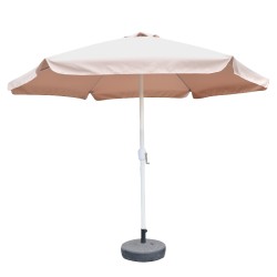 Ομπρέλα Κήπου  RENOVA Μόκα/Λευκό Μέταλλο/Polyester Φ3x2.5m