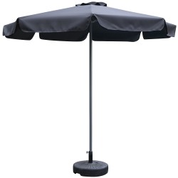 Ομπρέλα Κήπου  VALENARE Μαύρο/Ανθρακί Μέταλλο/Polyester Φ2.35m
