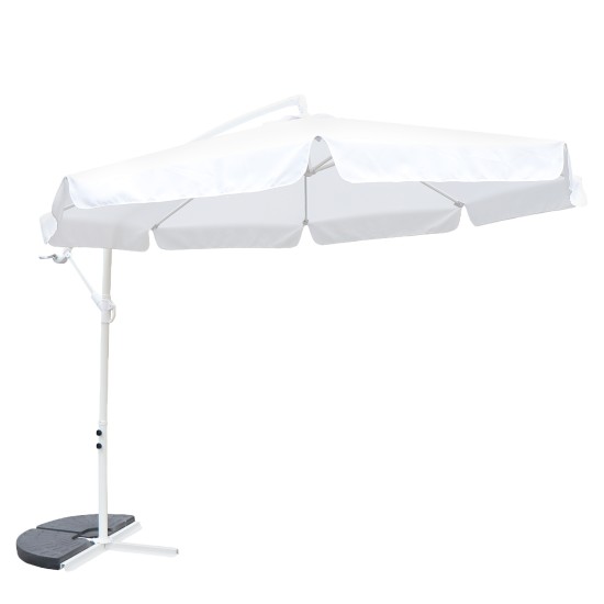 Ομπρέλα Κήπου  NORVIA Λευκό/Εκρού Μέταλλο/Polyester Φ3m