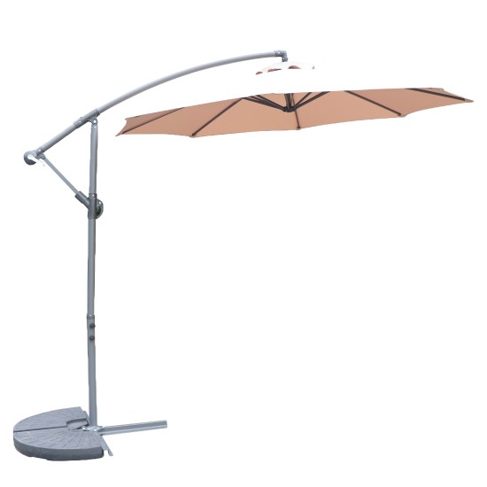 Ομπρέλα Κήπου  NORVIALE Μόκα/Ανθρακί Αλουμίνιο/Polyester Φ2.65m