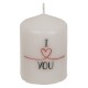Κερί Κύλινδρος ‘I Love You’ Λευκό 6x8cm Κερί Κύλινδρος ‘I Love You’ Λευκό 6x8cm