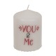 Κερί Κύλινδρος ‘You & Me’ Λευκό 6x8cm Κερί Κύλινδρος ‘You & Me’ Λευκό 6x8cm