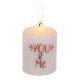 Κερί Κύλινδρος ‘You & Me’ Λευκό 6x8cm Κερί Κύλινδρος ‘You & Me’ Λευκό 6x8cm