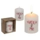 Κερί Κύλινδρος ‘You & Me’ Λευκό 6x8cm