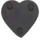 Σουβέρ Καρδιά Μαύρο Πέτρα 10cm Σετ 4Τμχ