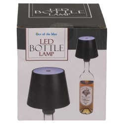 Επιτραπέζιο Φωτιστικό LED Φορητό Για Μπουκάλι Μαύρο Πλαστικό 11x10.5cm