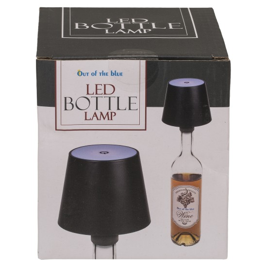 Επιτραπέζιο Φωτιστικό LED Φορητό Για Μπουκάλι Μαύρο Πλαστικό 11x10.5cm