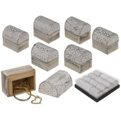 Κουτί Αποθήκευσης Κοσμημάτων Μέταλλο/Ξύλο 5x3.8cm Σε 6 Σχέδια