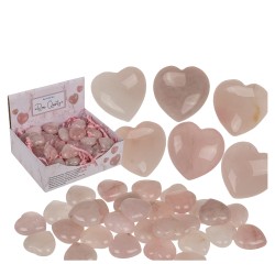 Καρδιά Χαλαζία Ροζ 2.5cm