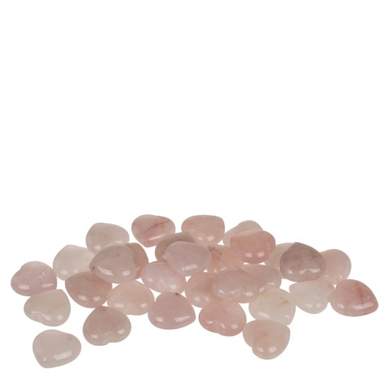 Καρδιά Χαλαζία Ροζ 2.5cm