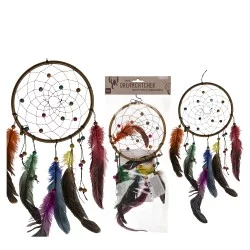 Διακοσμητικό Τοίχου Ονειροπαγίδα Με Φτερά Και Πέρλες 16x30cm