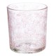 Φανάρι Καταιγίδας Cylindrical "Rose" Λουλουδάτο Pattern Γυάλινο Clear Rose PU 18 Pcs. Assorted H. cm D. 7 cm