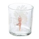 Φανάρι Καταιγίδας Cylindrical "Namaste" Δέντρο Motif Lotus Motif Yoga Motif Γυάλινο Brown Clear PU 18 Pcs. Assorted H. c