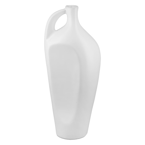 Βάζο Μπουκάλι 'Bianca' Κεραμικό Λευκό 6x10.5x25cm