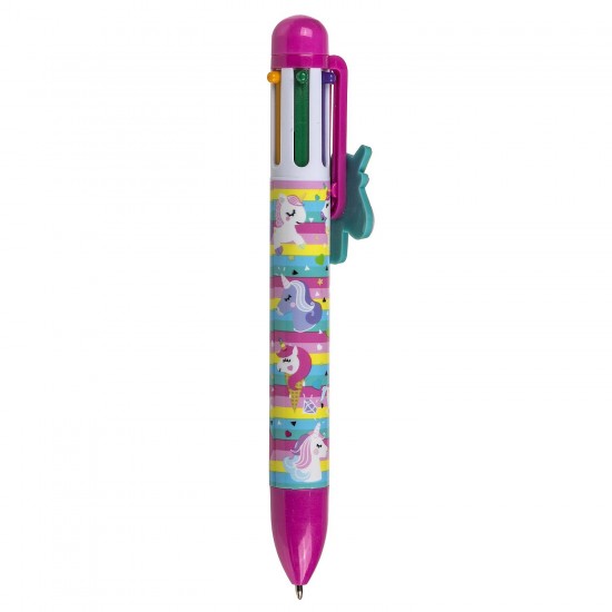 Στυλό Μονόκερως Με 6 Χρωματιστές Μύτες Πολύχρωμο Πλαστικό 14cm - ART-06530048