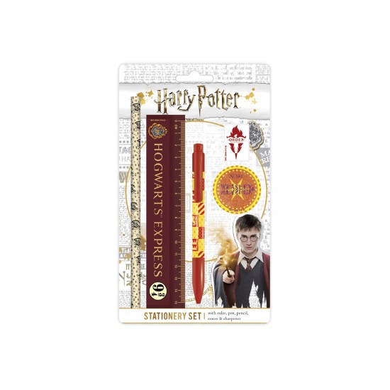 Σετ Γραφικής Ύλης Harry Potter Με Χάρακα Στυλό Μολύβι Γόμα Και Ξύστρα Σετ Γραφικής Ύλης Harry Potter Με Χάρακα Στυλό Μολύβι Γόμα Και Ξύστρα