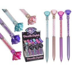 Στυλό Με Κρύσταλλα 16cm Σε 4 Χρώματα