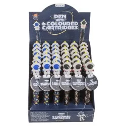 Στυλό 6 Χρωμάτων Μελανιού Διάστημα Πλαστικό 17.8cm Σε 2 Χρώματα