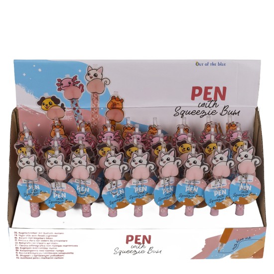 Στυλό Με Πισινό Ζωάκι 14cm Σε 4 Σχέδια