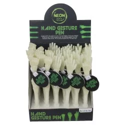 Στυλό Χέρι Σκελετού Ευλύγιστο Φωσφοριζέ 13.5cm Σε 3 Σχέδια