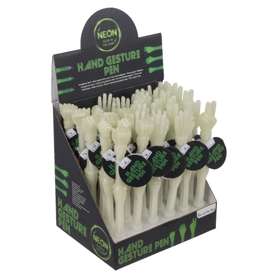 Στυλό Χέρι Σκελετού Ευλύγιστο Φωσφοριζέ 13.5cm Σε 3 Σχέδια