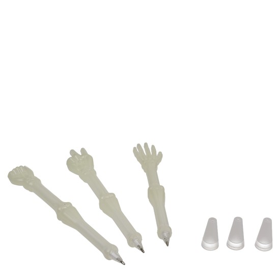 Στυλό Χέρι Σκελετού Ευλύγιστο Φωσφοριζέ 13.5cm Σε 3 Σχέδια