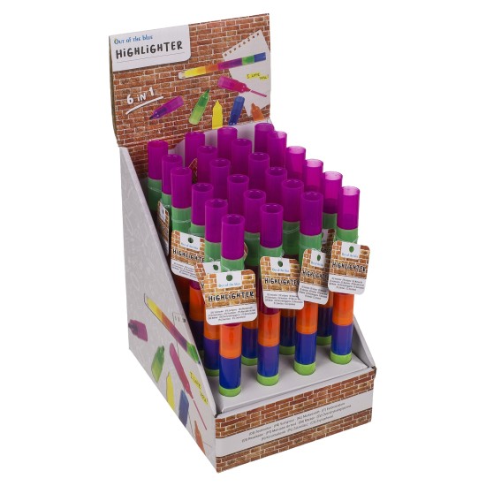 Μαρκαδόρος Υπογραμμίσεως 6 Σε 1 Πλαστικό 21cm