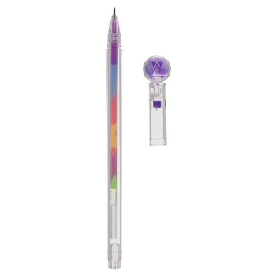 Στυλό Ουράνιο Τόξο Διάφανο Πλαστικό 17cm Σε 6 Χρώματα