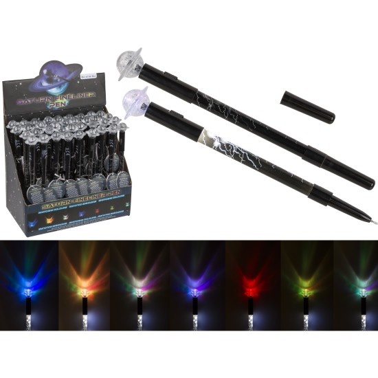 Στυλό Fineliner Με Λαμπάκι LED Πλανήτης Ποσειδώνας Μπαταρίας Μαύρο Πλαστικό 21cm Στυλό Fineliner Με Λαμπάκι LED Πλανήτης Ποσειδώνας Μπαταρίας Μαύρο Πλαστικό 21cm