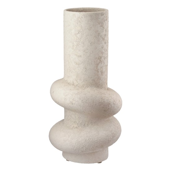 Βάζο 'Ring' Κεραμικό Ανοιχτό Γκρι 31x15cm