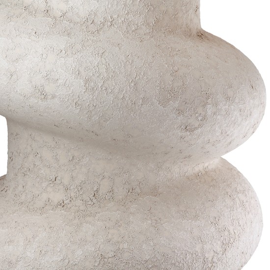 Βάζο 'Ring' Κεραμικό Ανοιχτό Γκρι 31x15cm