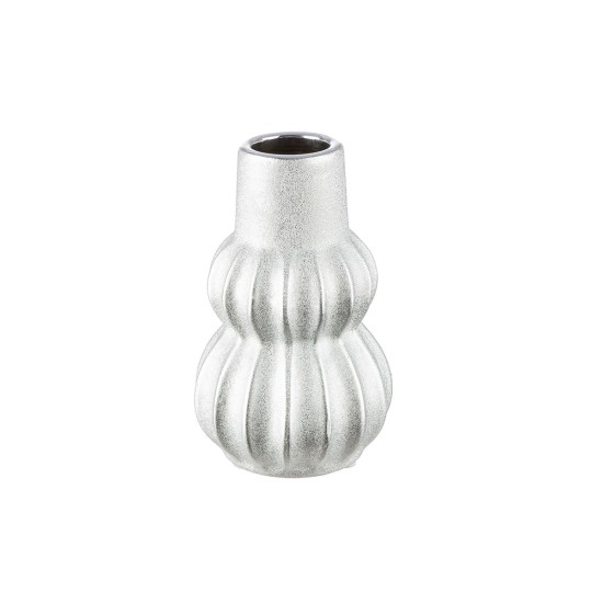 Βάζο Κεραμικό Ασημί χρώμα D10X16Cm D10X16Cm Βάζο Κεραμικό Ασημί χρώμα D10X16Cm D10X16Cm