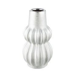 Βάζο Κεραμικό Ασημί χρώμα D12X22Cm D12X22Cm Βάζο Κεραμικό Ασημί χρώμα D12X22Cm D12X22Cm