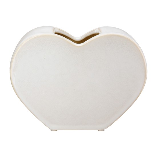 Βάζο 'Heart' Κεραμικό Λευκό 8.5x20x14cm Βάζο 'Heart' Κεραμικό Λευκό 8.5x20x14cm