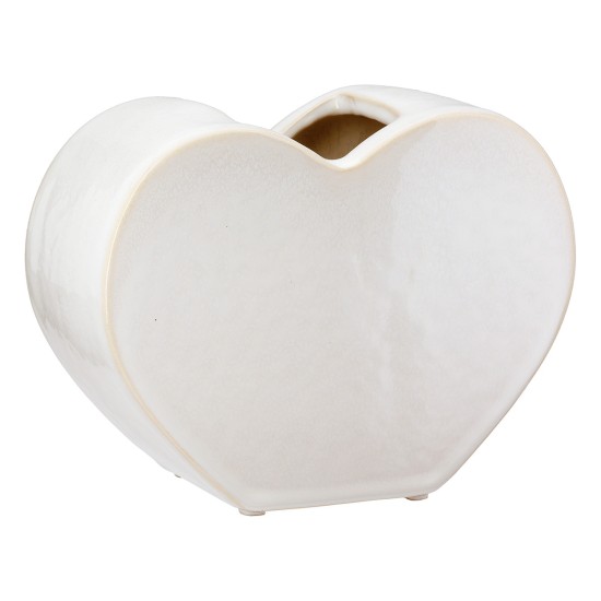 Βάζο 'Heart' Κεραμικό Λευκό 8.5x20x14cm Βάζο 'Heart' Κεραμικό Λευκό 8.5x20x14cm