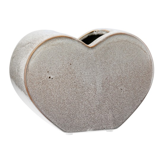 Βάζο 'Heart' Κεραμικό Μπεζ 8.5x20x14cm Βάζο 'Heart' Κεραμικό Μπεζ 8.5x20x14cm