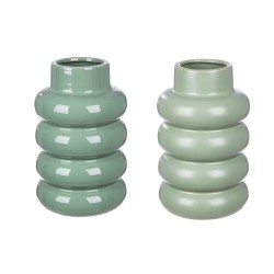 Βάζο 'Rim' Κεραμικό Πράσινο 2Τμχ 24x15cm