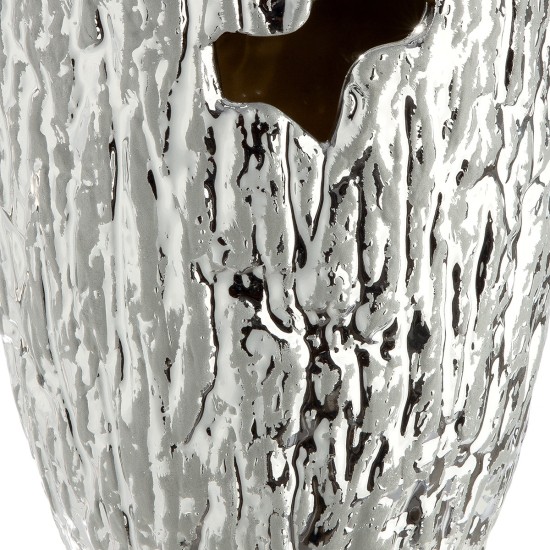 Βάζο Κωνικό Κεραμικό Ασημί Χρώμα D14X22Cm D14X22Cm Βάζο Κωνικό Κεραμικό Ασημί Χρώμα D14X22Cm D14X22Cm