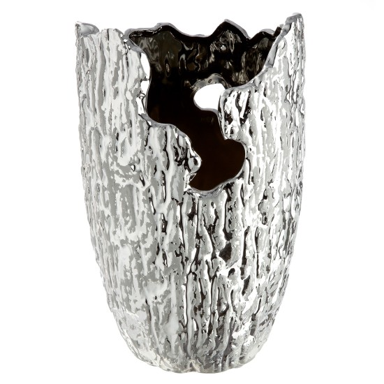 Βάζο Κωνικό Κεραμικό Ασημί Χρώμα D14X22Cm D14X22Cm Βάζο Κωνικό Κεραμικό Ασημί Χρώμα D14X22Cm D14X22Cm