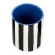 Βάζο Ριγέ Κεραμικό Μαύρο Λευκό D10X13Cm D10X13Cm Βάζο Ριγέ Κεραμικό Μαύρο Λευκό D10X13Cm D10X13Cm