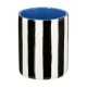 Βάζο Ριγέ Κεραμικό Μαύρο Λευκό D10X13Cm D10X13Cm Βάζο Ριγέ Κεραμικό Μαύρο Λευκό D10X13Cm D10X13Cm