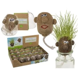 Πρόσωπο Γρασίδας Σε Πλαστικό Αβγό 8cm