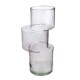 Βάζο 'Levels' Γυαλί Γκρι 11.5x13.5x28.5cm Βάζο 'Levels' Γυαλί Γκρι 11.5x13.5x28.5cm