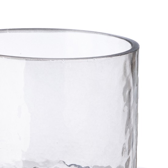 Βάζο 'Levels' Γυαλί Γκρι 11.5x13.5x28.5cm Βάζο 'Levels' Γυαλί Γκρι 11.5x13.5x28.5cm